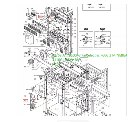 Quạt 119S0043 cho Fuji Frontier 500/550/570 Phụ kiện bộ phận máy minilab nhà cung cấp