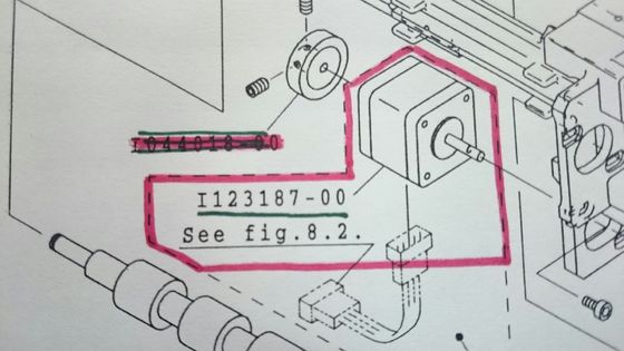 I123187 I123187 00 Noritsu QSS3201 3202 Động cơ xung bộ phận phụ tùng Minilab nhà cung cấp