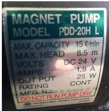 MÁY BƠM MAGNET NORITSU KOKI W405846 02 W405846 MÔ HÌNH PDD 20H L CHO TÚI FUJI NORITSU nhà cung cấp