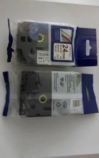 PUTY 24mm Đen trắng TZ251 TZe251 TZe 251 TZe-251 Nhãn Brother Băng tương thích cho máy đánh chữ P-Touch nhà cung cấp
